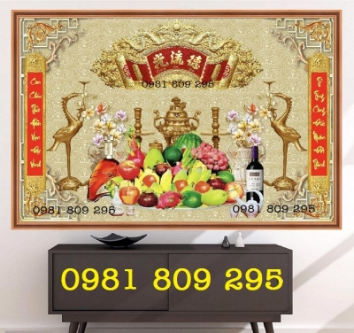 Gạch tranh 3d trang trí phòng thờ