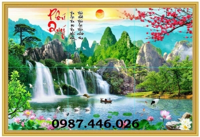 Tranh gạch men phong cảnh 3d ốp tường HP97343