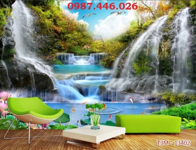 Tranh gạch 3d phong cảnh thác nước HP8732