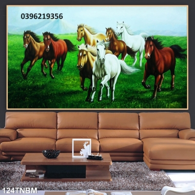 Gạch tranh ngựa mã đáo 3D trang trí