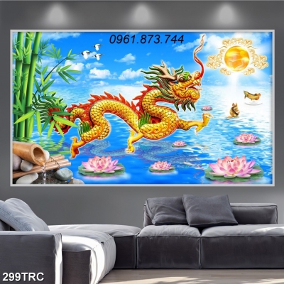 Tranh gạch men rồng phượng 3D