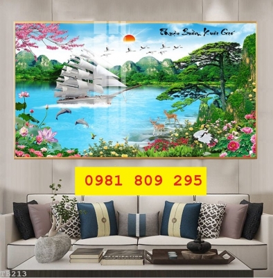 Gạch tranh thuyền buồm cao cấp