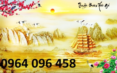 tranh gạch 3d thuyền buồm - SLL09