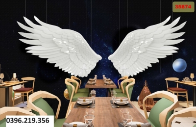 Gạch cánh thiên thần 3d trang trí