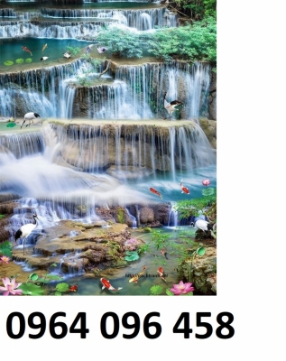 Tranh gạch 3d phong cảnh khổ đứng - MCN95