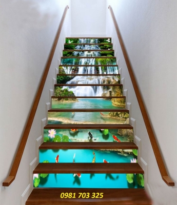 Tranh 3D cầu thang