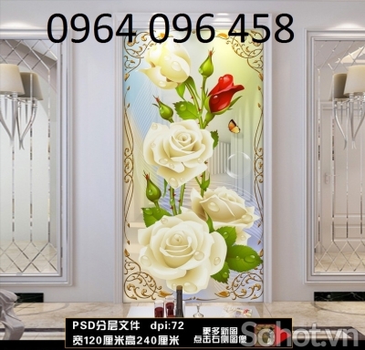 Tranh gạch 3d ốp tường khổ đứng - LKJ66