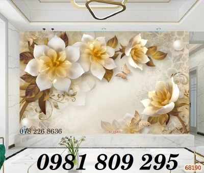 Tranh gạch ốp tường phòng khách 3d