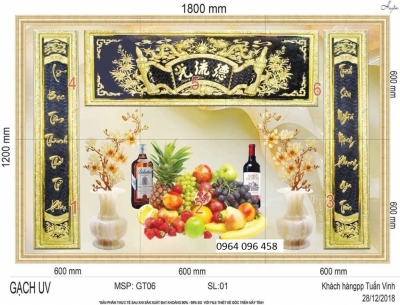 Tranh gạch men 3d ốp tường phòng thờ - CBVV94