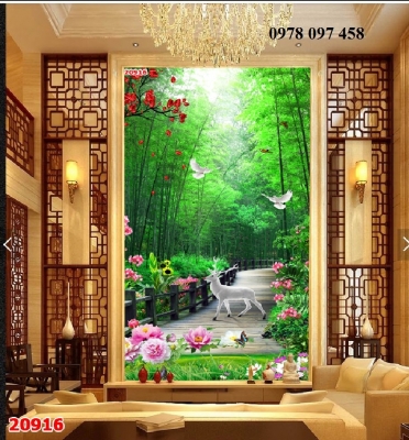 Gạch tranh 3D- tranh tre