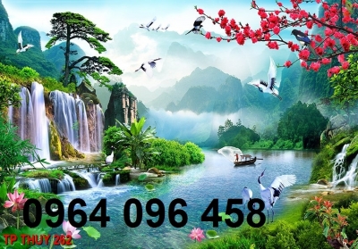 Tranh gạch 3d ốp tường phong cảnh đồng quê - KSXX433