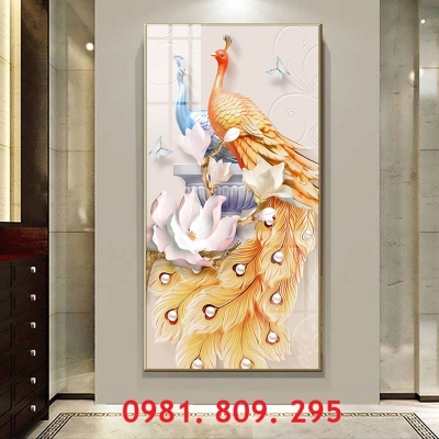 Mẫu tranh gạch khổ dọc 3d HN92911