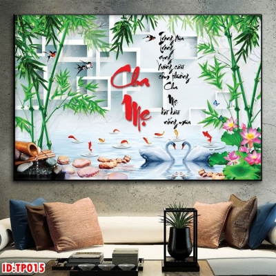 Tranh thư pháp - gạch tranh in 3D