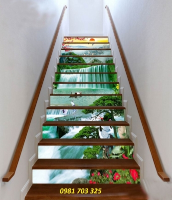 Tranh 3D cầu thang