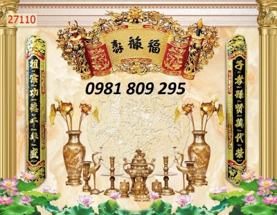 gạch tranh 3d phòng thờ