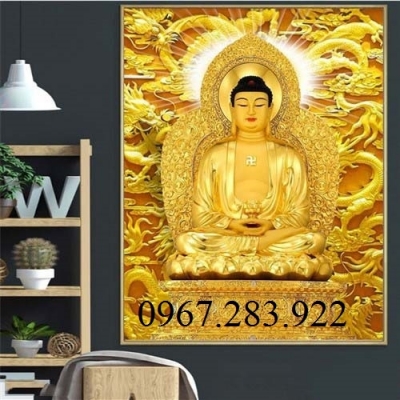 Tranh Phật Giáo 3d, tranh ốp tường phòng thờ