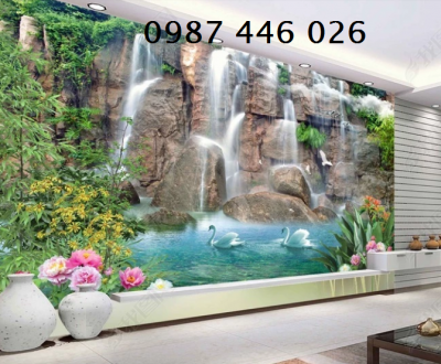 Tranh gạch men thác nước HP9283