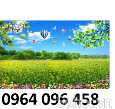 Tranh gạch 3d ốp tường tranh vườn hoa - CZX22