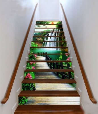 Gạch ốp tường 3D cầu thang