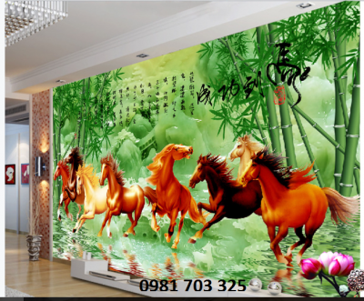 Tranh phong thủy- gạch tranh bát mã