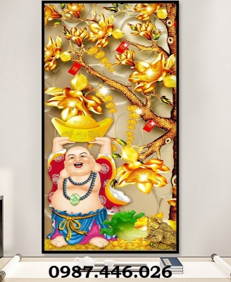 Gạch 3d tranh gạch cây tiền vàng HP27