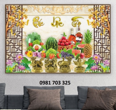 Tranh gạch men- gạch ốp tường phòng thờ