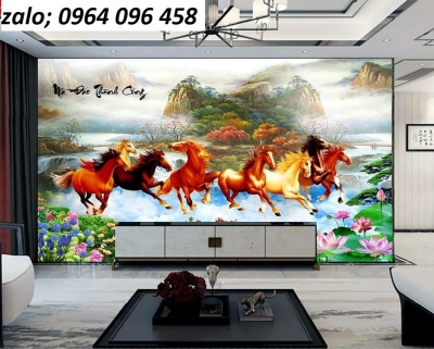 Tranh gạch men 3d phong thủy mã đáo thành công - 098SM