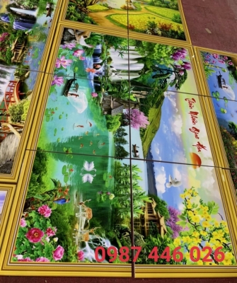 Gạch tranh 3d ảnh thực tế