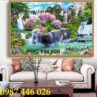 Tranh phong cảnh, gạch ốp tường tranh trang trí