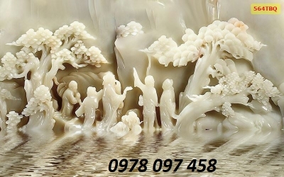 Trang trí phòng khách - tranh giả sứ ngọc