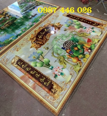 Tranh gạch phòng thờ, gach trang trí, tranh 3d
