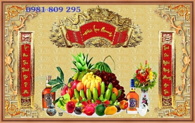 Tranh 3d , gạch tranh ban thờ Hn8838