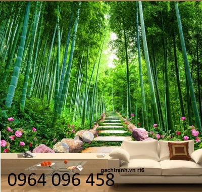 Tranh cảnh tre trúc - tranh gạch 3d ốp tường - 532SM