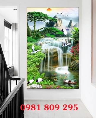 Mẫu gạch tranh thiên nhiên - gạch 3d