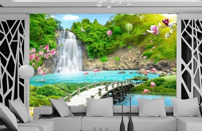Tranh gạch ốp tường 3d phong cảnh - DCX55
