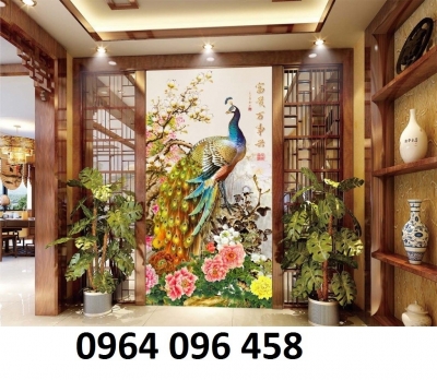 Tranh gạch 3d ốp tường phòng khách đẹp - GVC43