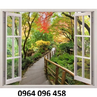 Tranh gạch 3d cửa sổ - MCB42