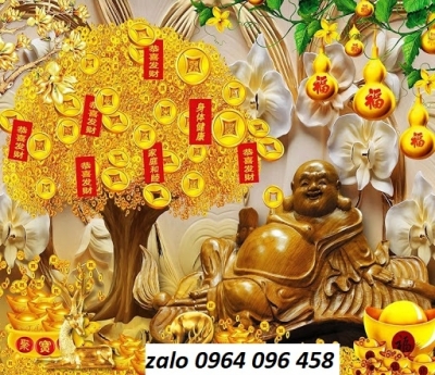 Tranh gạch 3d ốp tường cây tiền vàng - SKL06