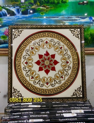 Gạch thảm hoa sen lát cầu thang JP365