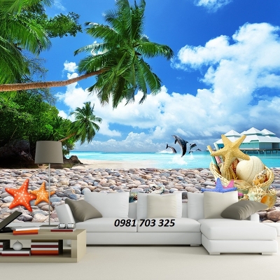 Tranh gạch- tranh bãi biển