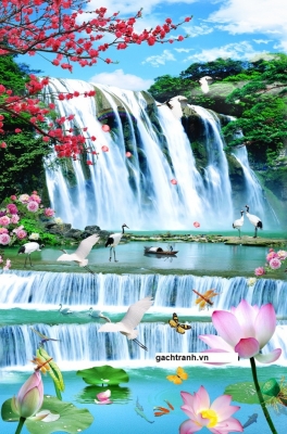 tranh dán tường 3d phòng khách