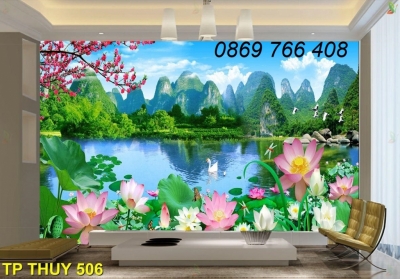 Tranh gạch men 3d phong cảnh ngoài trời