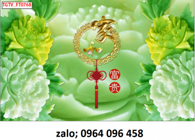 Tranh gạch 3d phong thủy tài lộc - FCBB75