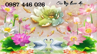 Gạch 3d tranh gạch hoa sen HP9723