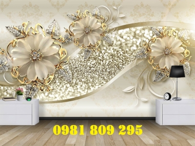 Tranh gạch men hoa ngọc 3d