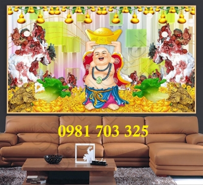 Tranh gạch phật di lặc 3D đẹp