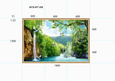 Tranh 3D - tranh gạch phong cảnh