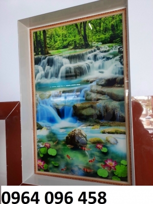 Gạch tranh 3d ốp tường khổ đứng - XDC22