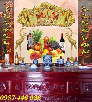 Tranh gạch men phòng thờ đẹp HP8623