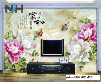 Tranh gạch 3d ốp tường hoa sứ ngọc - SCX444